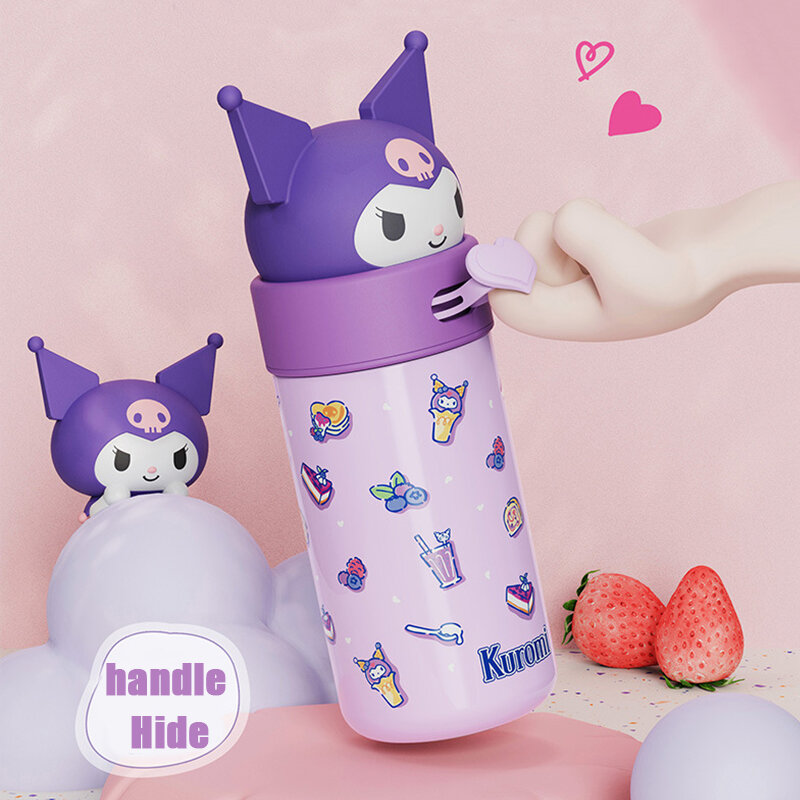 350ml Sanrio Hello Kitty Stainless Steel 316 Thermos Kawaii Kuromi Cinnamoroll Melody Kids Vacuum Flask Water Bottle Tumbler