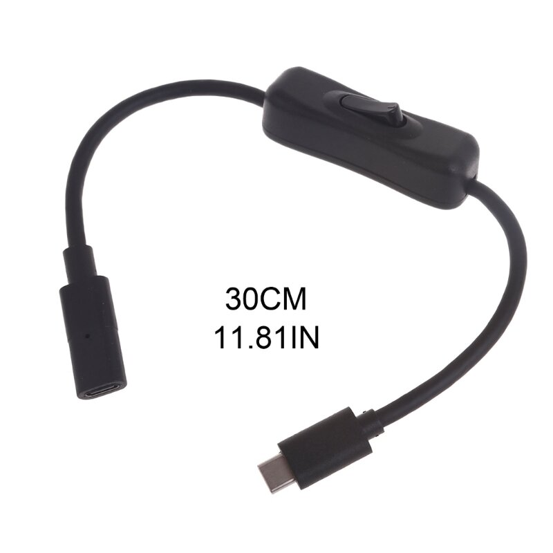 Cabo USB C para USB C Tipo C Macho para Tipo C Fêmea com Interruptores Carregamento Cabo de Dados de Sincronização Cabo para 10