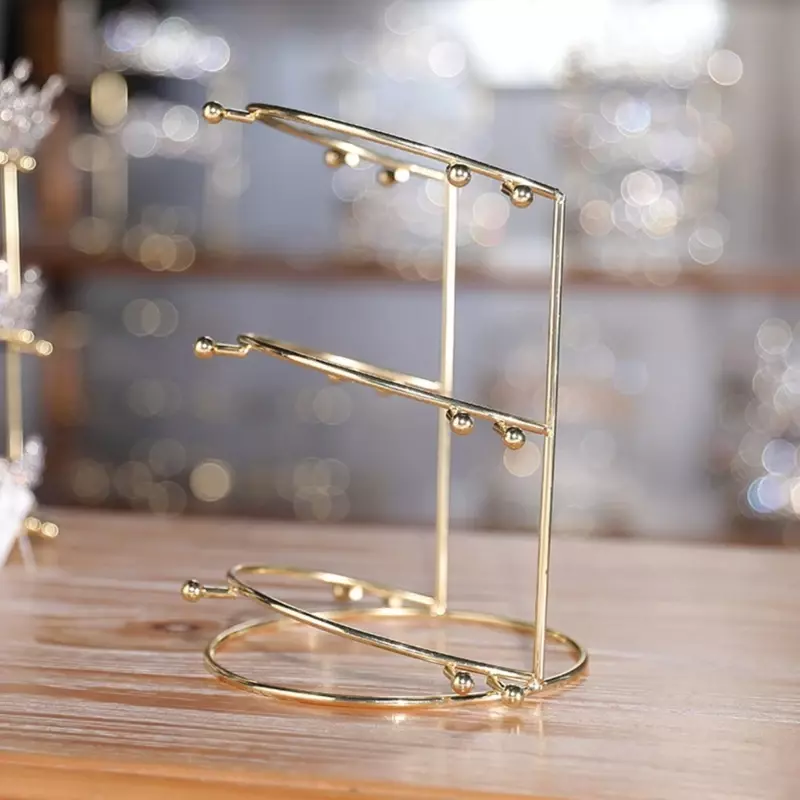 Cristal coroa bandana display rack metal ouro princesa coroa suporte headwear organizador armazenamento