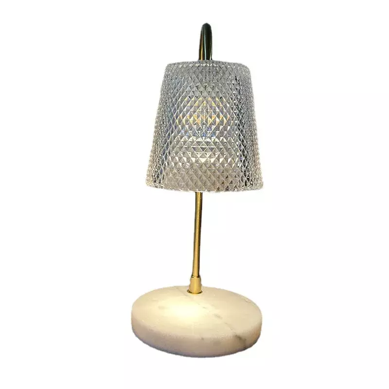 Mini Retro Glazen Tafellamp Aromatherapie Kandelaar Slaapkamer Bed Sfeer Bureaulamp Studie Kantoor Huis Kaarswarmers Lamp