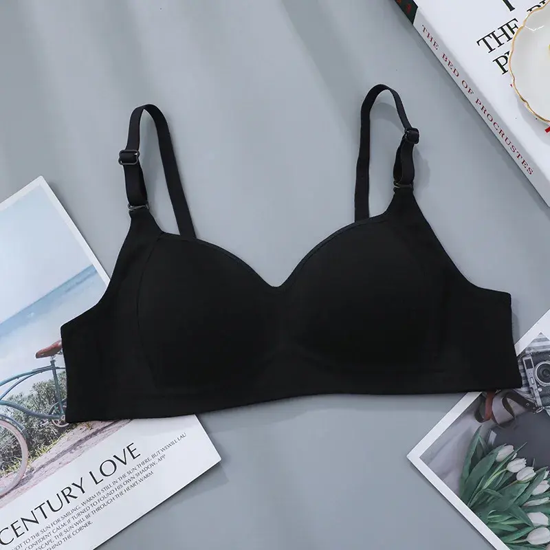 The New Simple Classic Out-of-date Cotton Girls Bra Thin Small Chest Push-up Bra Without Underwire Underwear Women's Bra