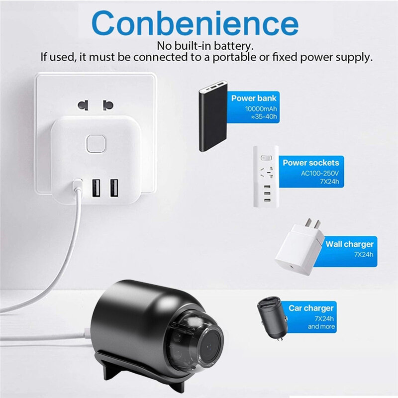 New X5 Mini Camera 1080P WiFi Baby Monitor Indoor Safety Security Surveillance Night Vision Camcorder IP Cam Motion Detection