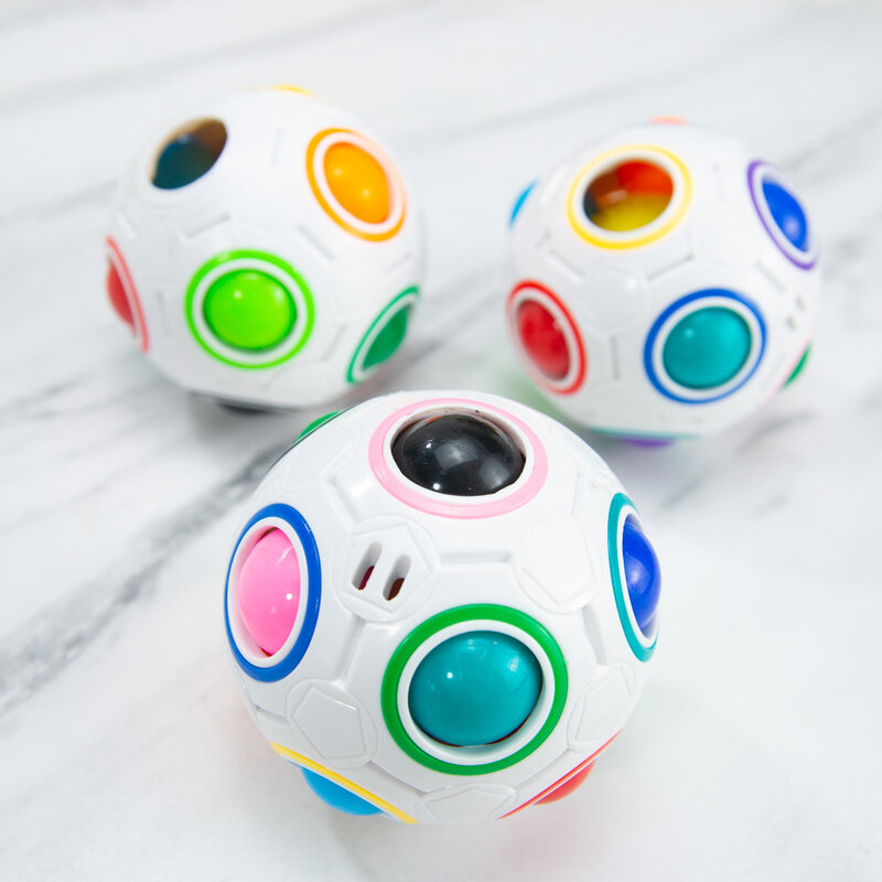 Antistress Rainbow Puzzle Ball para Crianças, Stress Reliever, Brinquedo Educativo, Brinquedos de Aprendizagem, Presentes Engraçados, Magia