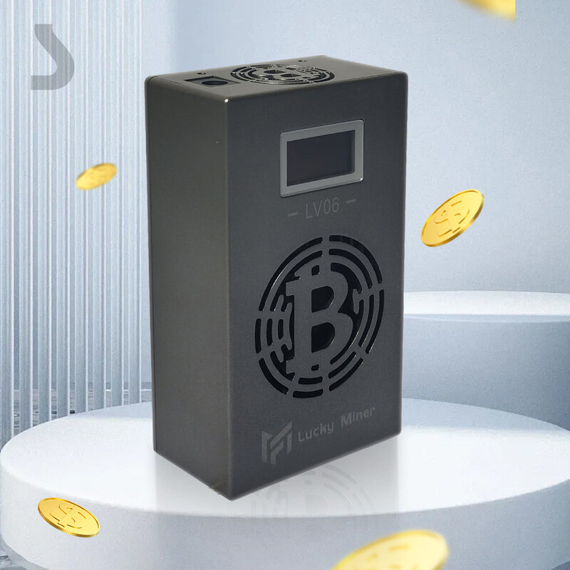 Máquina de minería de bitcoin con fuente de alimentación, minero Solo de la suerte Lv06 BTC, último modelo, envío gratis, 500G