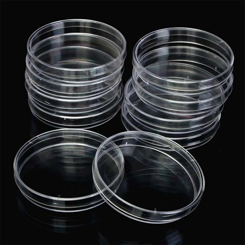 Juego de platos de Petri de 20 piezas con tapas, cultivo para la Escuela de Ciencias, experimento, biología, estudios de microbiología, 60MM