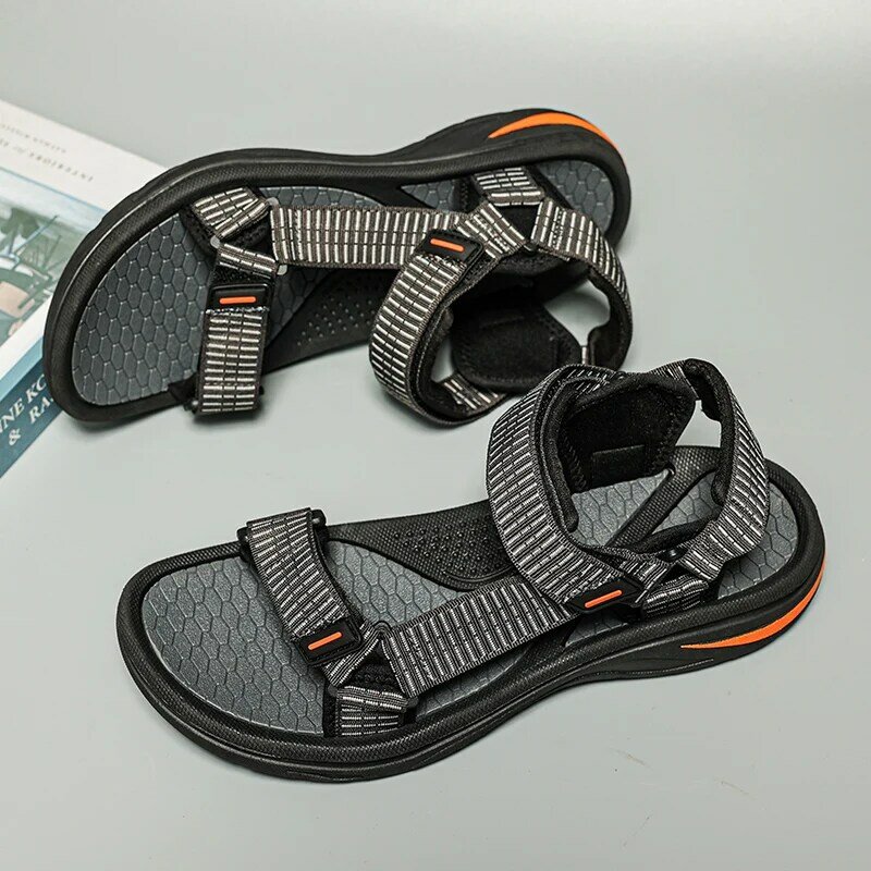 Męskie letnie klapki Outdoor casualowe sandały wygodne plażowe buty do wody antypoślizgowe lekkie oddychające sandały klapki na lato