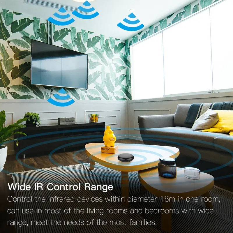 Smart IRรีโมทคอนโทรลอินฟราเรดLife APPควบคุมOneสำหรับควบคุมทีวีDVD AUDทำงานร่วมกับAlexa google Home