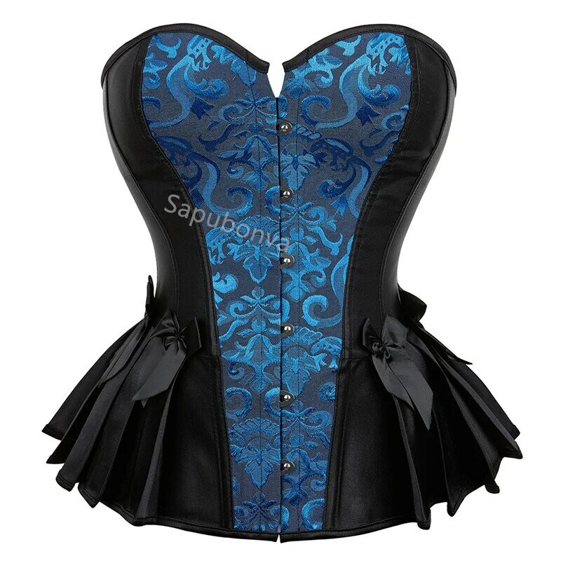 Corset Top Women Overbust Bustier Sexy Printing Lingerie Outfits Plus Size Burlesque Costumes Halloween Vintage Style Korsett
