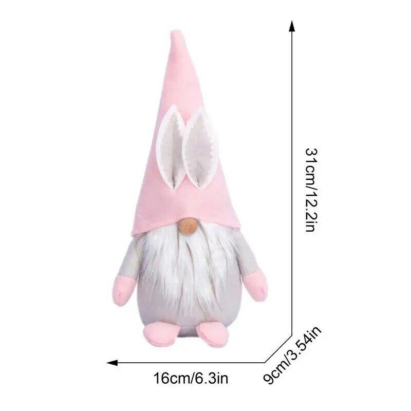 Easter Gnomes Plush Plush Easter Bunny Handmade Doll Cute Spring Faceless Dwarf With Rabbit Ears Children Room House Ornament