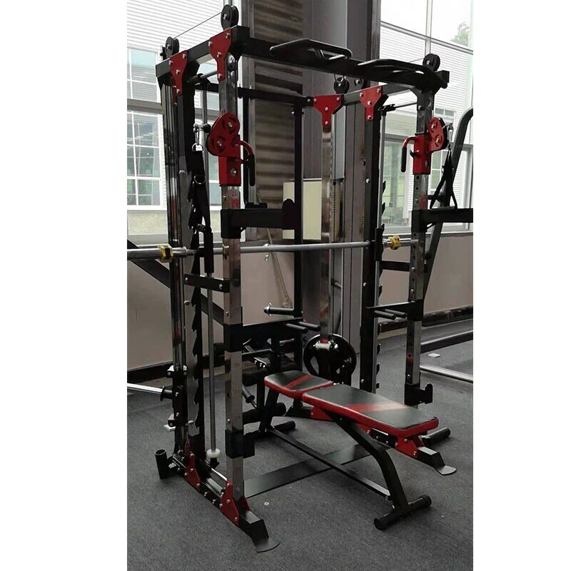 Gym à domicile multifonctionnelle avec machine Smith, équipement de gymnastique, machine Smith, musculation
