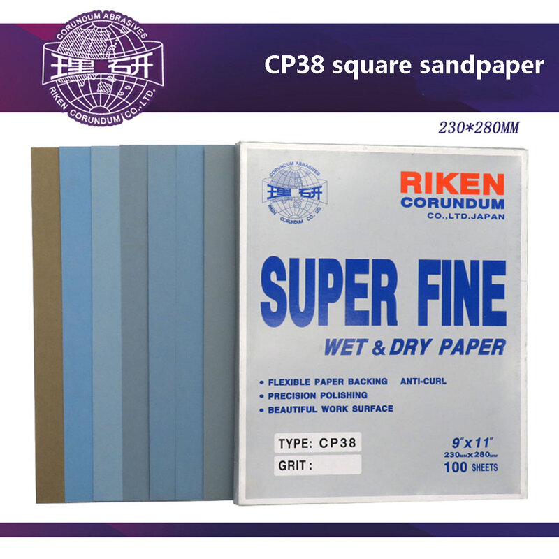1-10 pces riken 230x280mm grit 1500 2000 2500 3000 4000 5000 7000 folhas de papel impermeáveis abrasivas de polimento de lixa molhada e seca