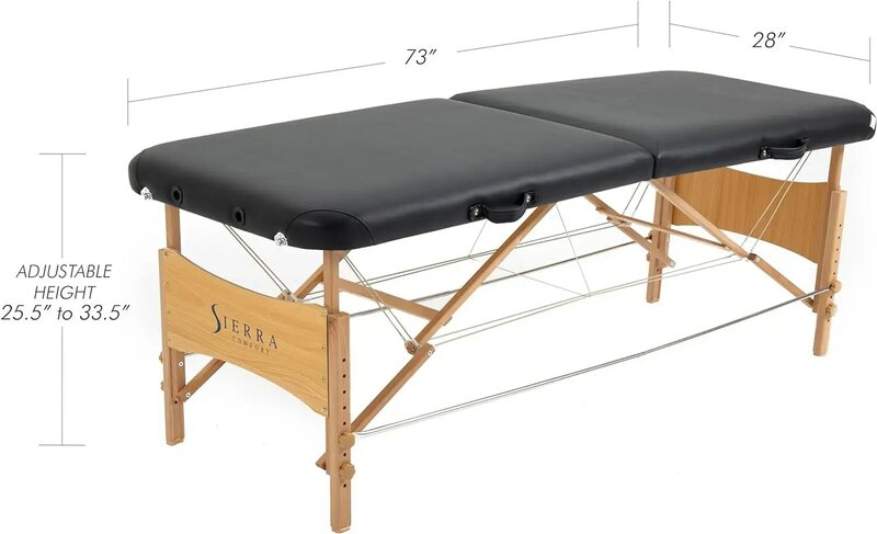 Sierra Confortável Massage Table, Preferred Black, SC-501A