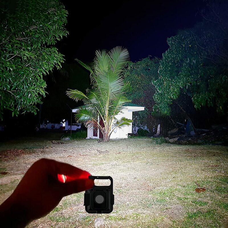 Mini lampe de poche, porte-clés, lampe de poche Portable, étanche, Rechargeable par USB, pour Camping en plein air, pêche, petit tire-bouchon