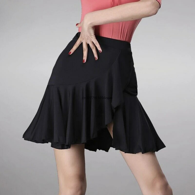 Женская юбка для латиноамериканских танцев, юбка с завышенной талией для танца живота, одежда для взрослых