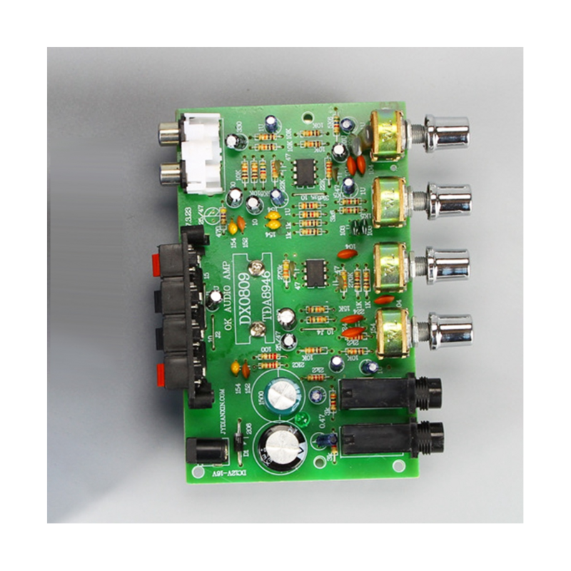 Amplifier mikrofon Digital DC 12V 40W + 40W, papan penguat Audio Stereo dengan Speaker kontrol nada