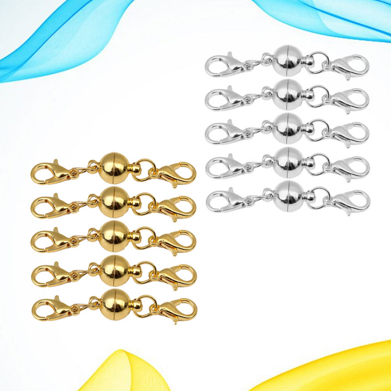 10 Pcs Stainless Steel 6mm Hole Lobster Jewelry Clasp Necklace Clasp Necklace