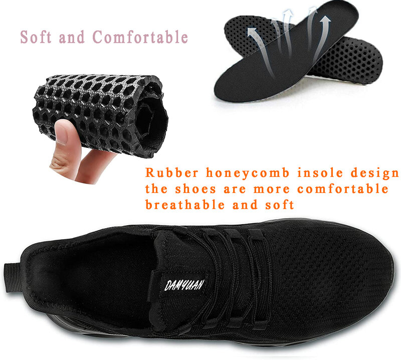 Fujeak-Zapatillas deportivas transpirables para mujer, zapatos ligeros y cómodos con cordones vulcanizados, zapatillas informales de malla de aire a la moda