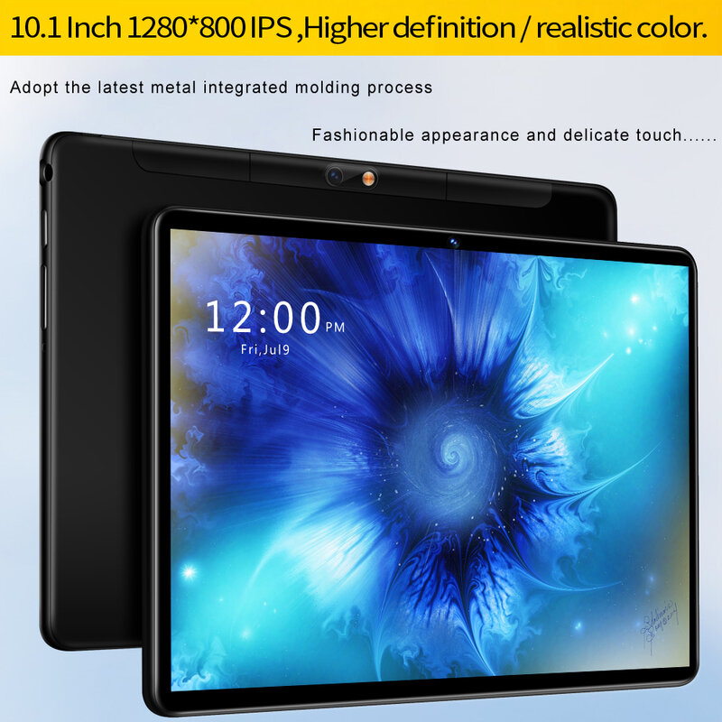 BDF-tableta PC de 10,1 pulgadas, dispositivo con Android 11, compatible con llamadas de teléfono móvil 4G/3G, Tarjeta SIM Dual, 4GB + 64GB, Bluetooth, Wi-Fi