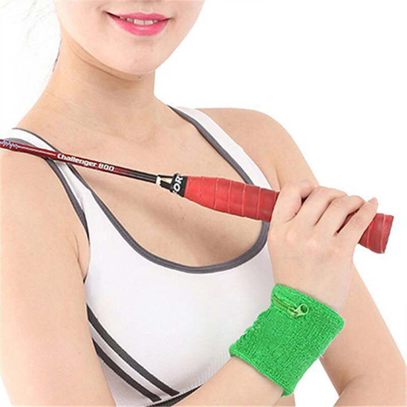 Custodia per portafoglio da polso con cerniera borsa per fascia da braccio sportiva da corsa per borsa per carte chiave MP3 borsa da polso da basket da Badminton