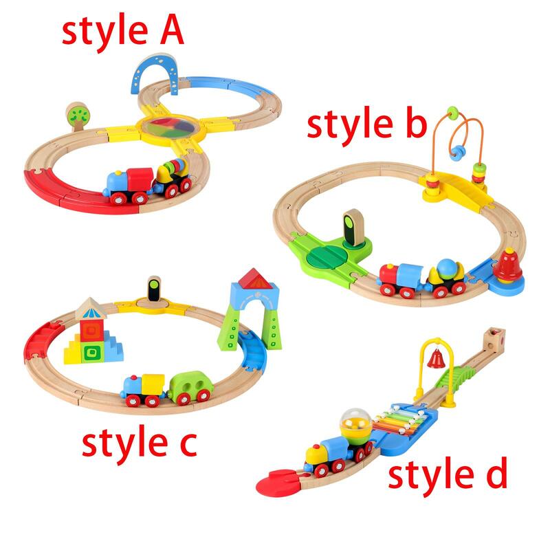 Wooden Train Set for Toddler Interactive Accessories Wooden Toys Kids Valentines Gifts for 4~7 Children Preschool Toddler Gifts
