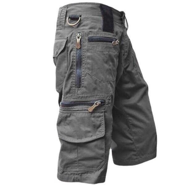 Мужские повседневные брюки-Капри 3/4 ниже колена, шорты-карго для походов, яркие джоггеры, черные брюки с ремнем в американском стиле