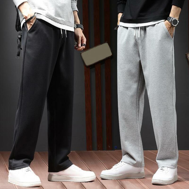 กางเกงลำลองขายาวสำหรับผู้ชาย celana joger ในฤดูใบไม้ร่วงผู้ชายมีขากว้างเอวยางยืดมีเชือกผูกแบบลำลอง