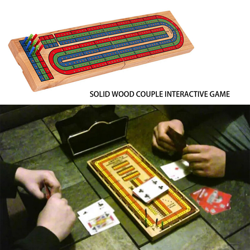 Wood Card Game Skills To Next Level With Durable And Easy-to-carry Cribbage Board Gift For Friends