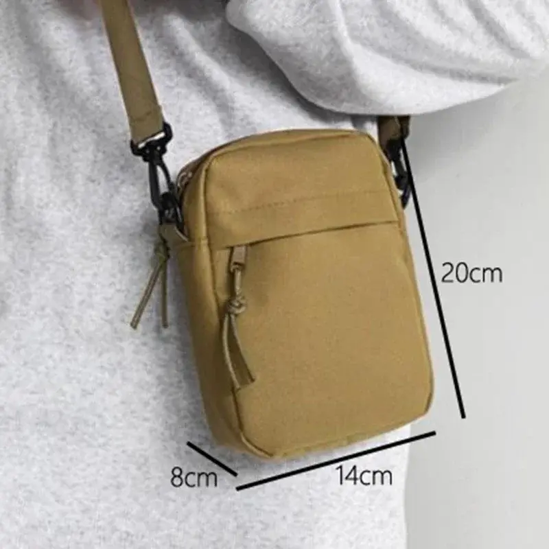 Bolsas de lona para homens, bolsa tiracolo com zíper pequeno, simples, casual, bolsa de ombro, nova