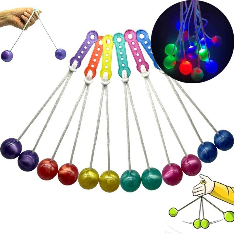 Anti-Stress Fidget Clack Balls, Brinquedo Luminoso, Bola Pro-Clackers, Noise Maker, Brinquedo Novidade, Lato-Lato, 1Pc