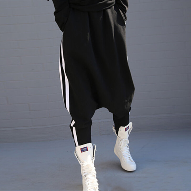 Oshoplive 여성용 피트니스 블랙 루즈 스트라이프 엠파이어 하렘 스포츠 바지, 가을 스포츠웨어 하의 패션, 2022 신상