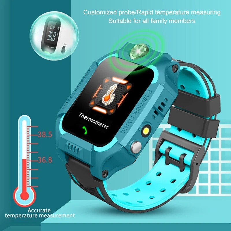 Bambini Smart Watch telefonata termometro impermeabile orologio da polso localizzatore GPS LL @ 17