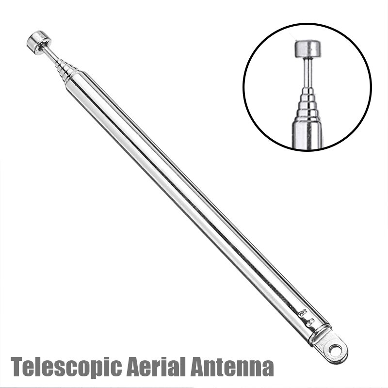1 sztuka nowy 7 sekcja wymiana antena teleskopowa antena TV Radio DAB AM/FM uniwersalna antena teleskopowa antena długość 740mm