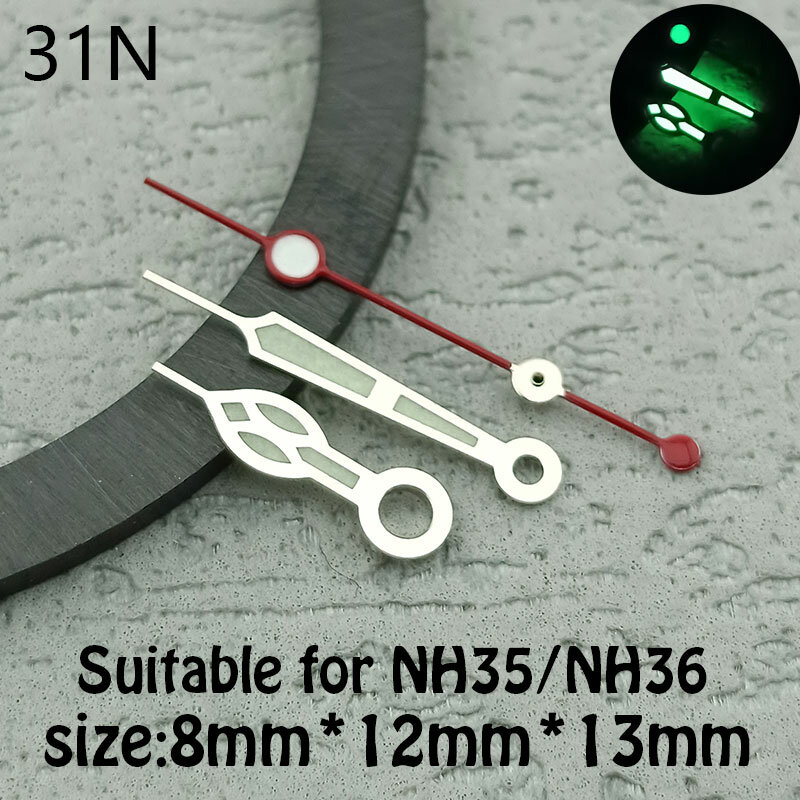 Watch Pointer NH35 Hands Pointer Watch Hands Green Super Luminous Suitable For NH34 NH35 NH36 NH70 NHMovement Watch Accessories