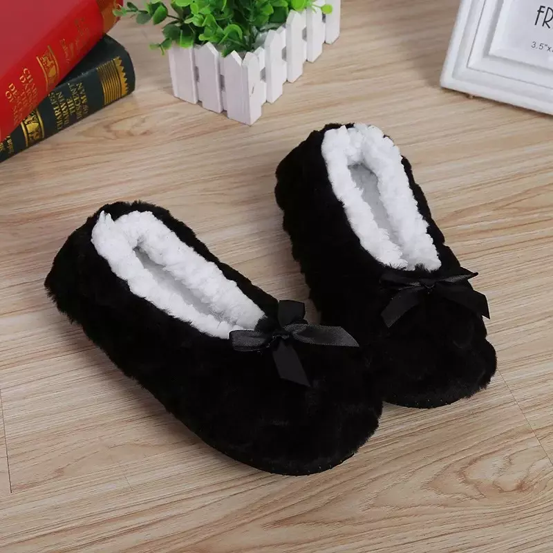 New Fluffy Female Floor Slipper Women's Winter Shoes Warm Thick Fur Plush Anti-Skid Grip Sole Cute Funny Indoor Home House Shoes
