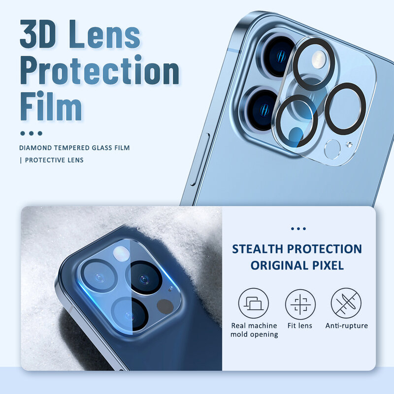 Tempered Glass Lens Full Cover Protective Full-frame 2023 New For iphone 14 13 12 11 Protective Film Transparent Camera Glass