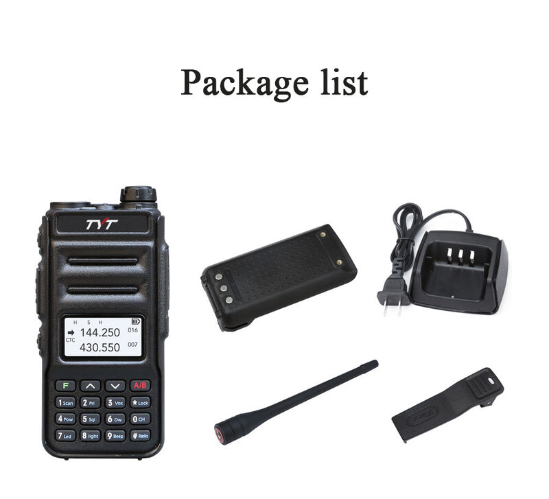 TYT TH-UV88-walkie-talkie de doble banda, Radio bidireccional VHF UHF de 5 vatios, transceptor de mano analógico Amateur de largo alcance