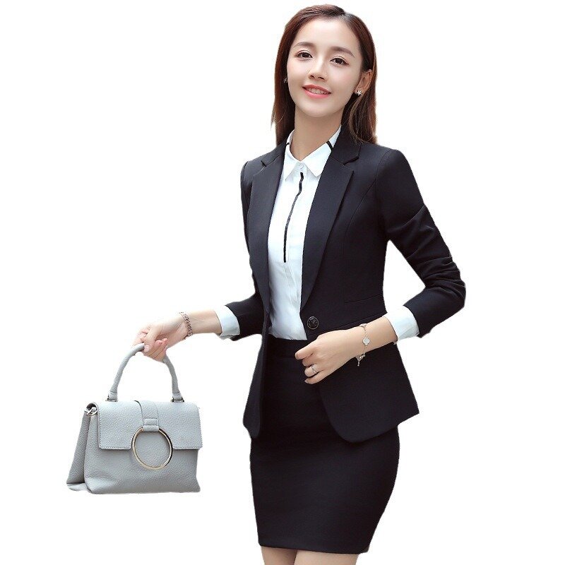 8029 Business Suit Work Clothes Temperament Suit Hotel Receptionist Uniform Uniform Business Formal Wear White Collar Business W