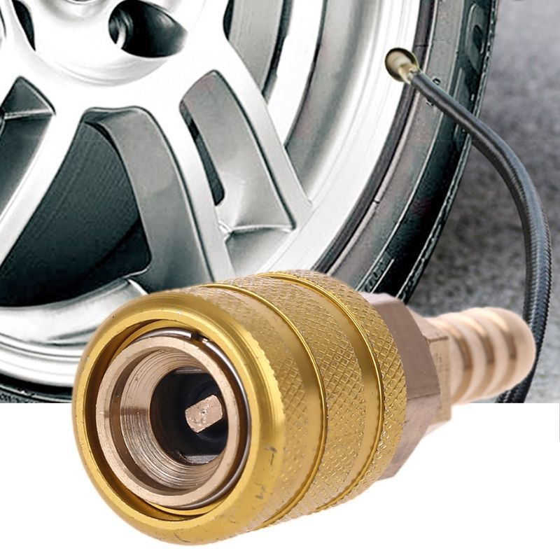 8mm gruby mosiężny opona samochodowa zawór klips dysza zacisk inflacja złącze uchwyt pneumatyczny pompka inflatora do szybkiego łączenia Adapter