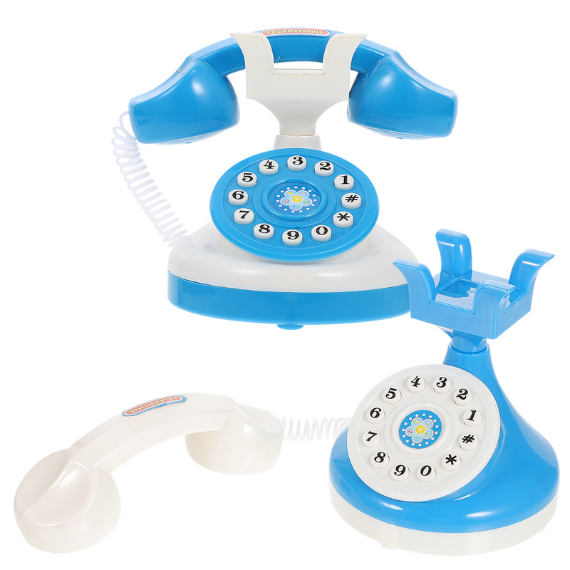 2 buah peralatan rumah simulasi telepon anak plastik kartun telepon mainan