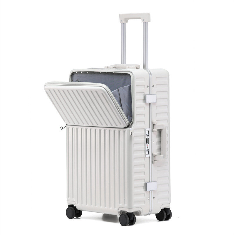 Передняя крышка с карманами, USB багаж, 20-дюймовый ABS PC матовый устойчивый к царапинам держатель для стакана, универсальный чемодан на колесах