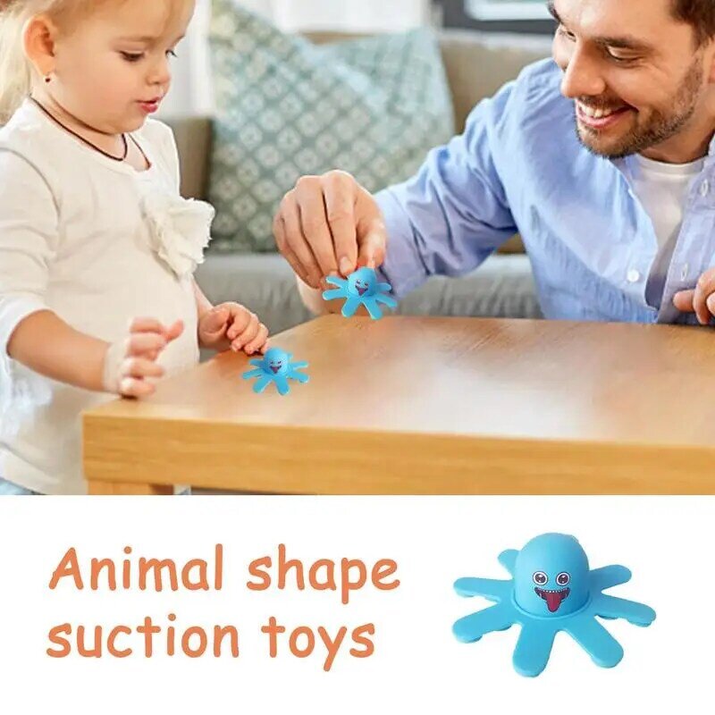 Silicone suckers brinquedos montados para crianças, modelo engraçado, brinquedos de construção, ventosa, bloco de construção educacional