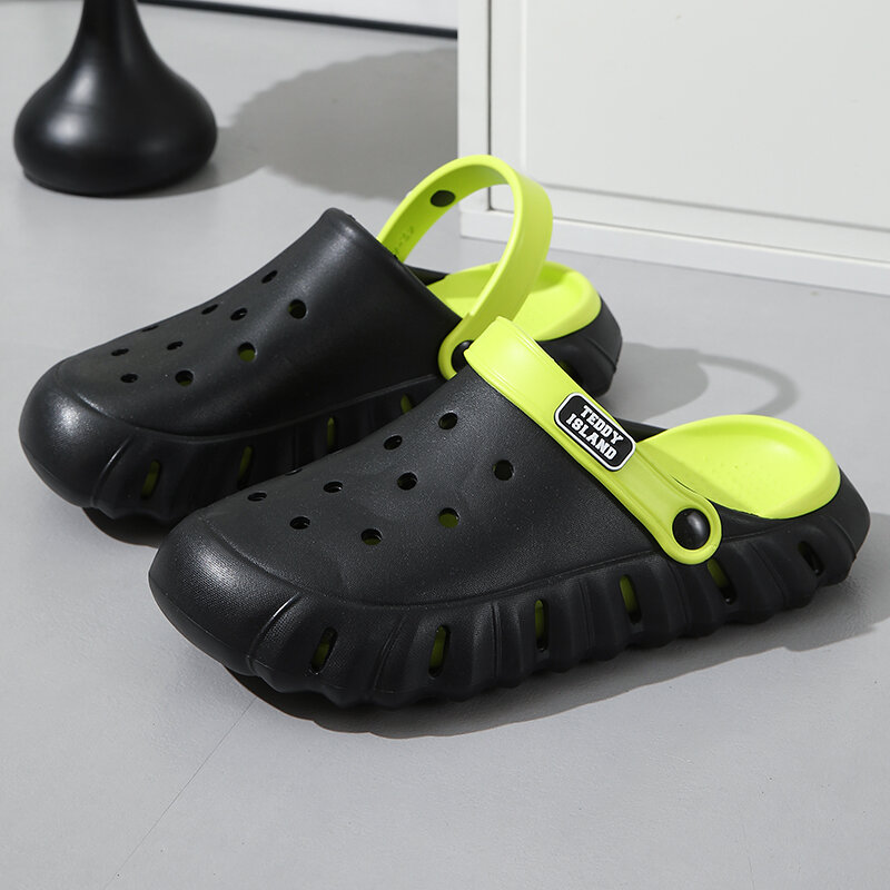 Summer Women's Slippers  Casual Non-slip Beach Sandals Fashion Breathable Home Slippers Platform Men's slippers Reversible