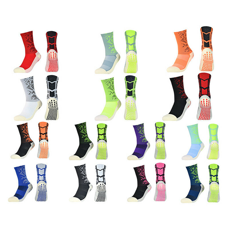 Chaussettes de compression coordonnantes avec poignées, chaussettes athlétiques, sports de plein air, football, basket-ball, course à pied, mode