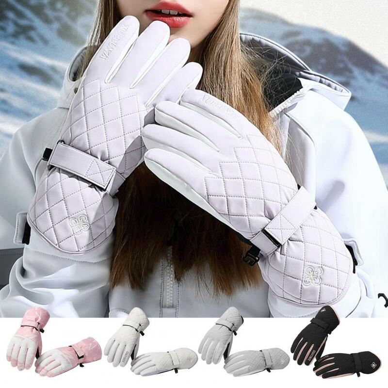 Guantes de mujer 1 par guantes de moto de esquí resistentes al agua supersuaves y gruesos populares para esquiar