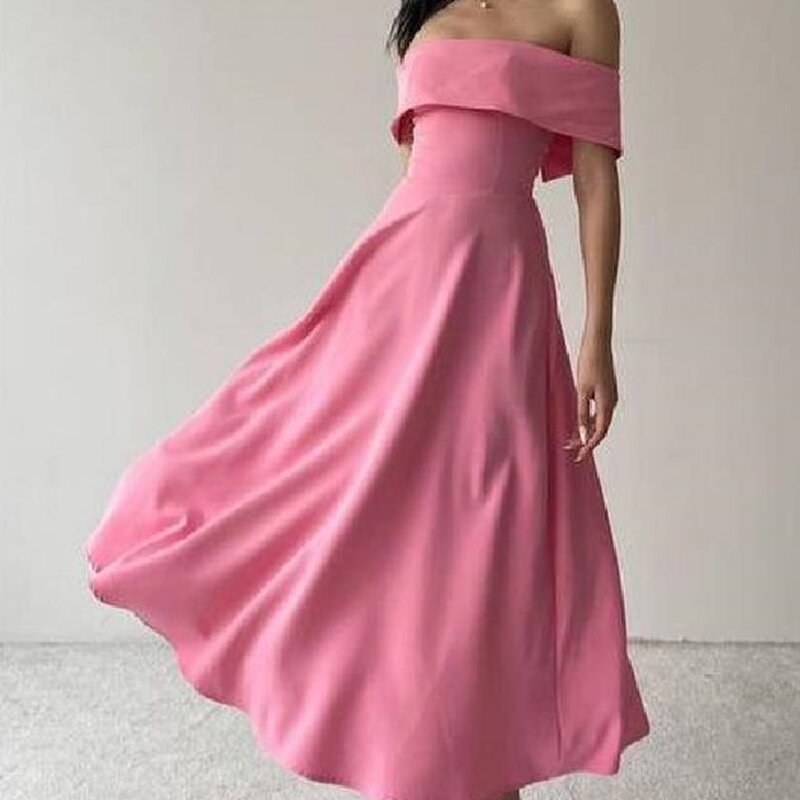 Yipeisha 오프숄더 A라인 격식 있는 드레스, 드레이프 샤뮤즈 홈커밍 드레스, 사우디 아라비아, 심플한 사이즈