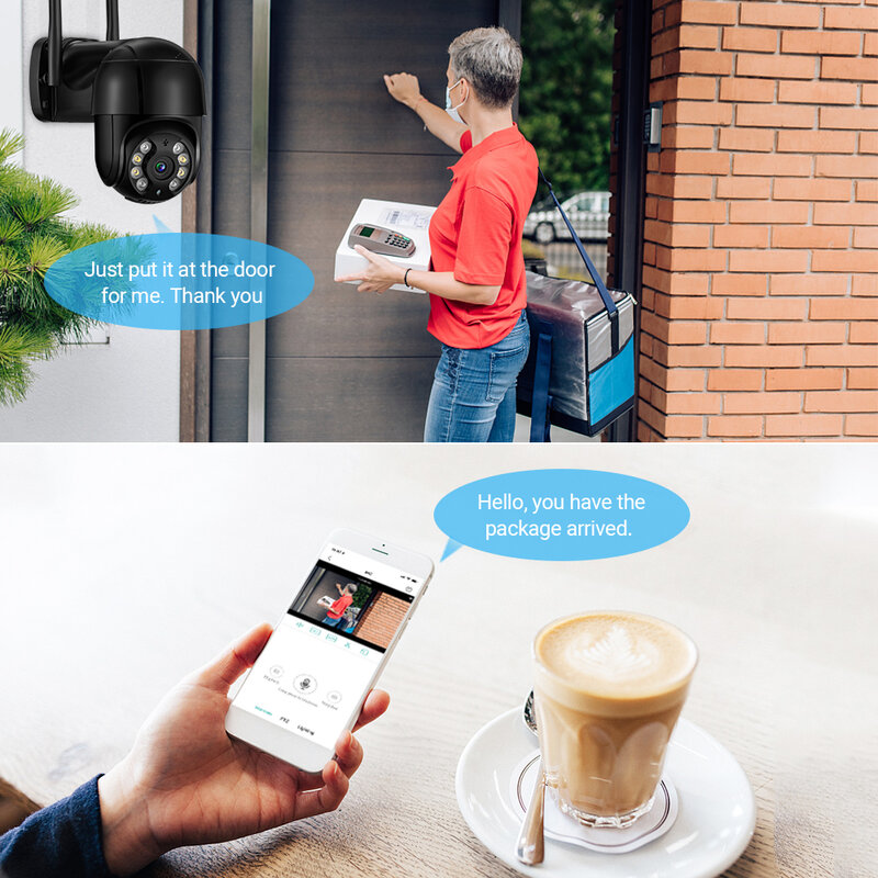 Камера видеонаблюдения HAMROL HD, 8 Мп, PTZ, Wi-Fi, 4K, 5 Мп, ONVIF, 4-кратный цифровой зум, беспроводная уличная камера видеонаблюдения 1080P