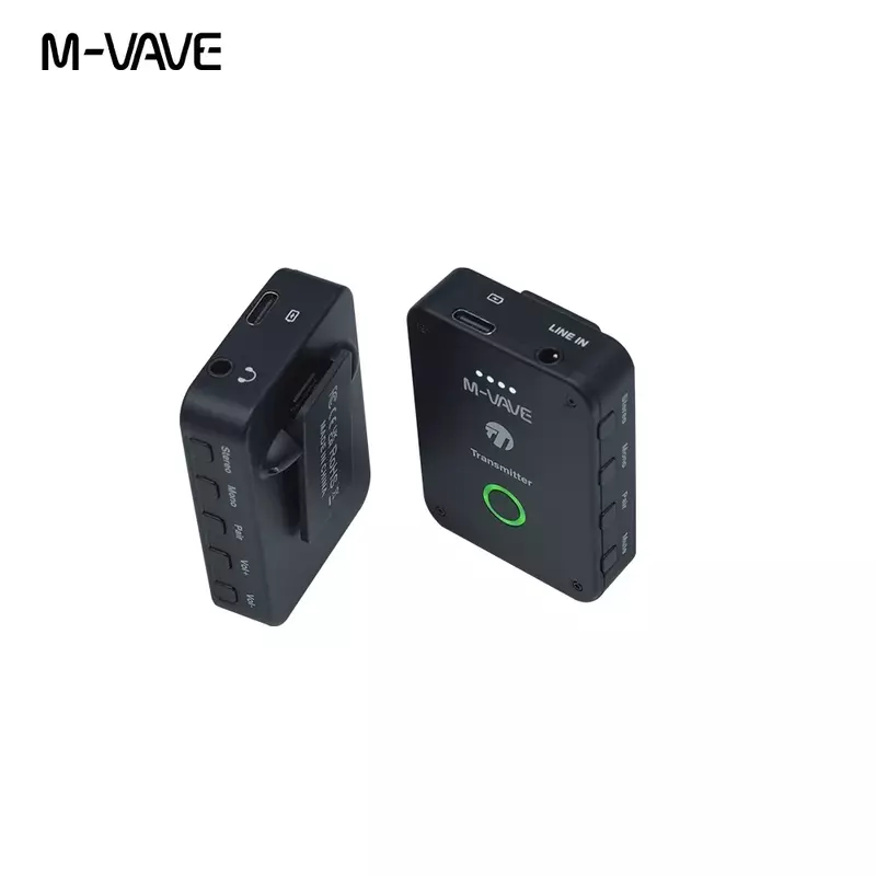 M-vave WP-9 2.4G Wireless Earphone Monitor Rechargeable Transmitter Receiver Support Stereo Mono Recording Function Cuvave