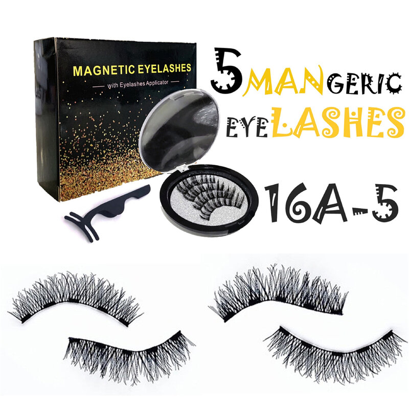 Magnets Magnetic Eyelashes 3D Faux Mink Lashes Fluffy Soft Wispy Natural long False Eye Lashes Eye Makeup Tools