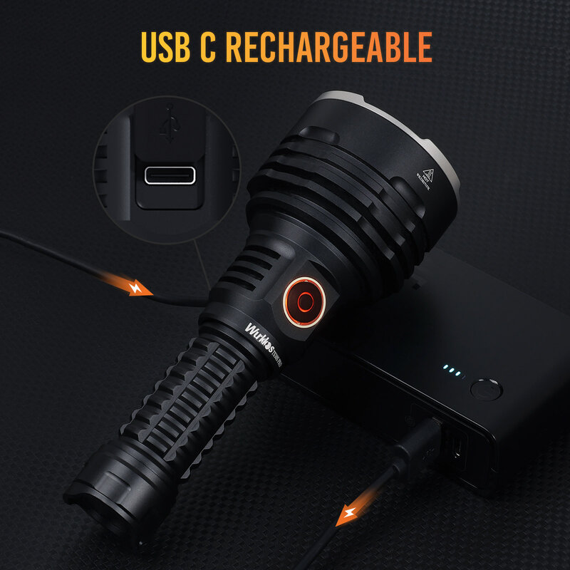 Wurkkos TS30S PRO 21700 Tactical Flashlight Self Defence Work Light Powerful 6000LM LED Lamp 1086 Meters Power Bank Anduril 2.0