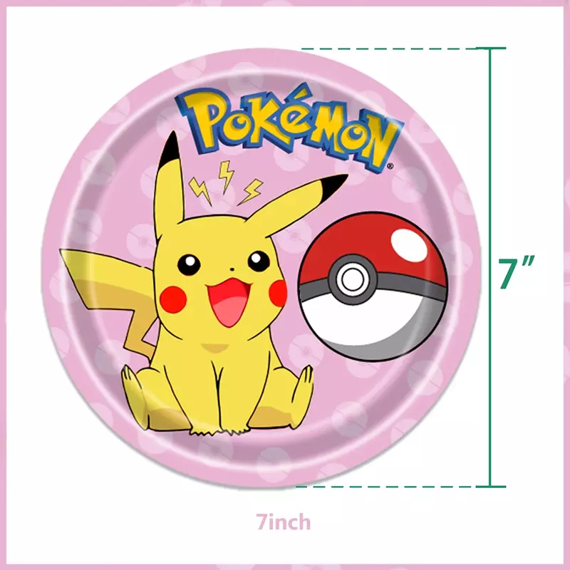 Pokemon Birthday Party Supplies Pikachu Party Decorations Foil Balloons Tableware Paper Plate Napkin Baby Shower Party Supplies